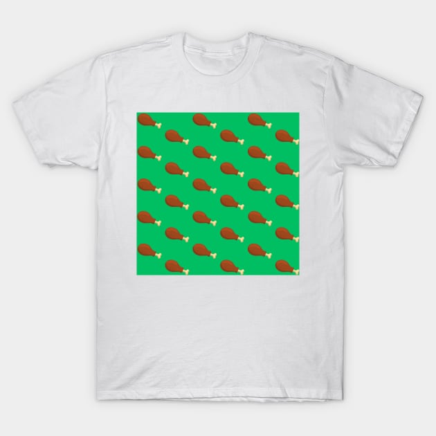 Chicken Leg - Green T-Shirt by IslandofdeDolls